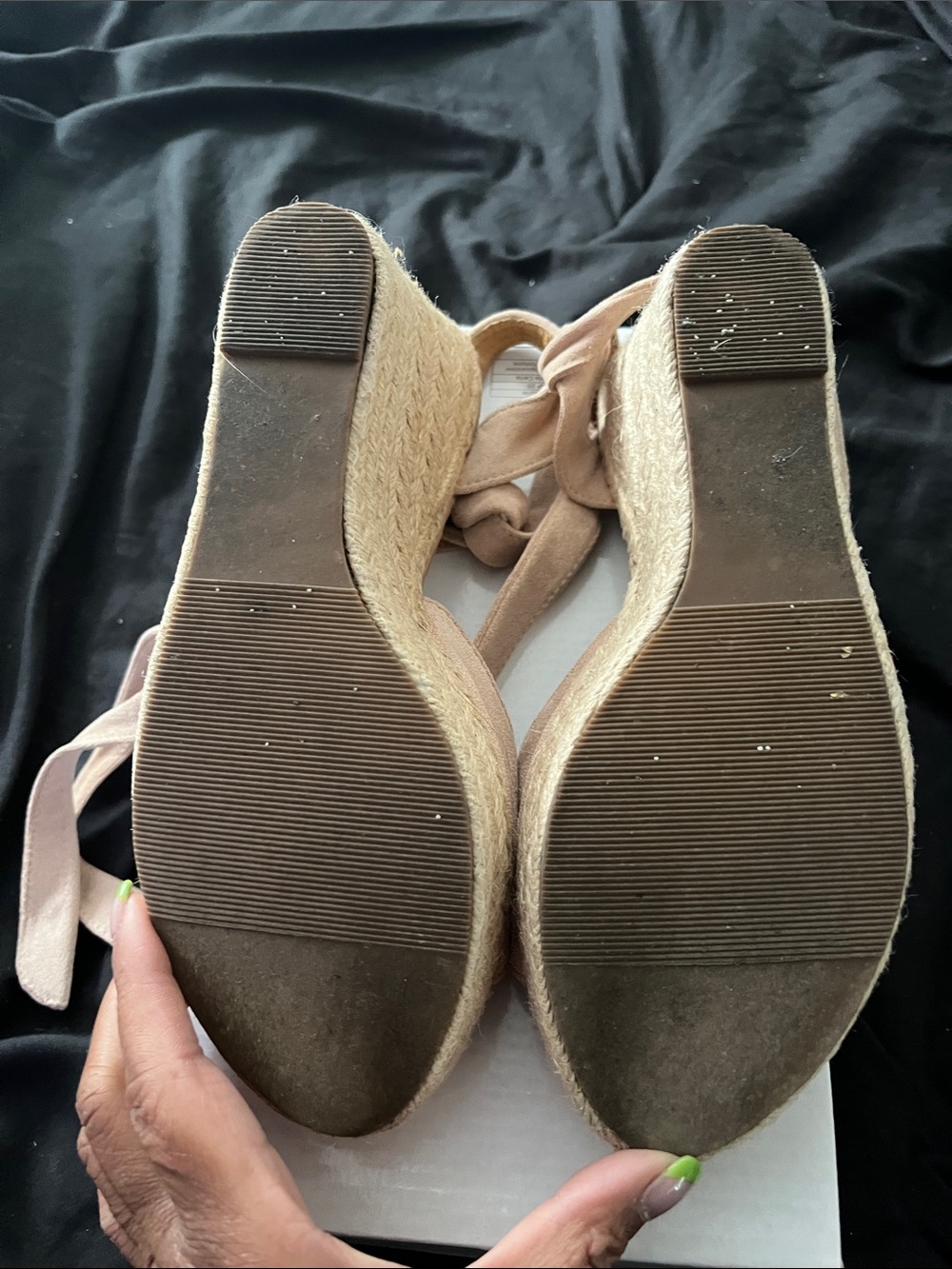 Women’s Espadrille Wedge Sandals in khaki - Picture 2 of 5
